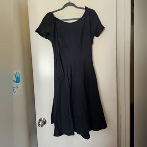 Black dress with collar detail